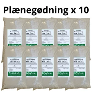 10 x 15 kg plænegødning NPK 13-3-13