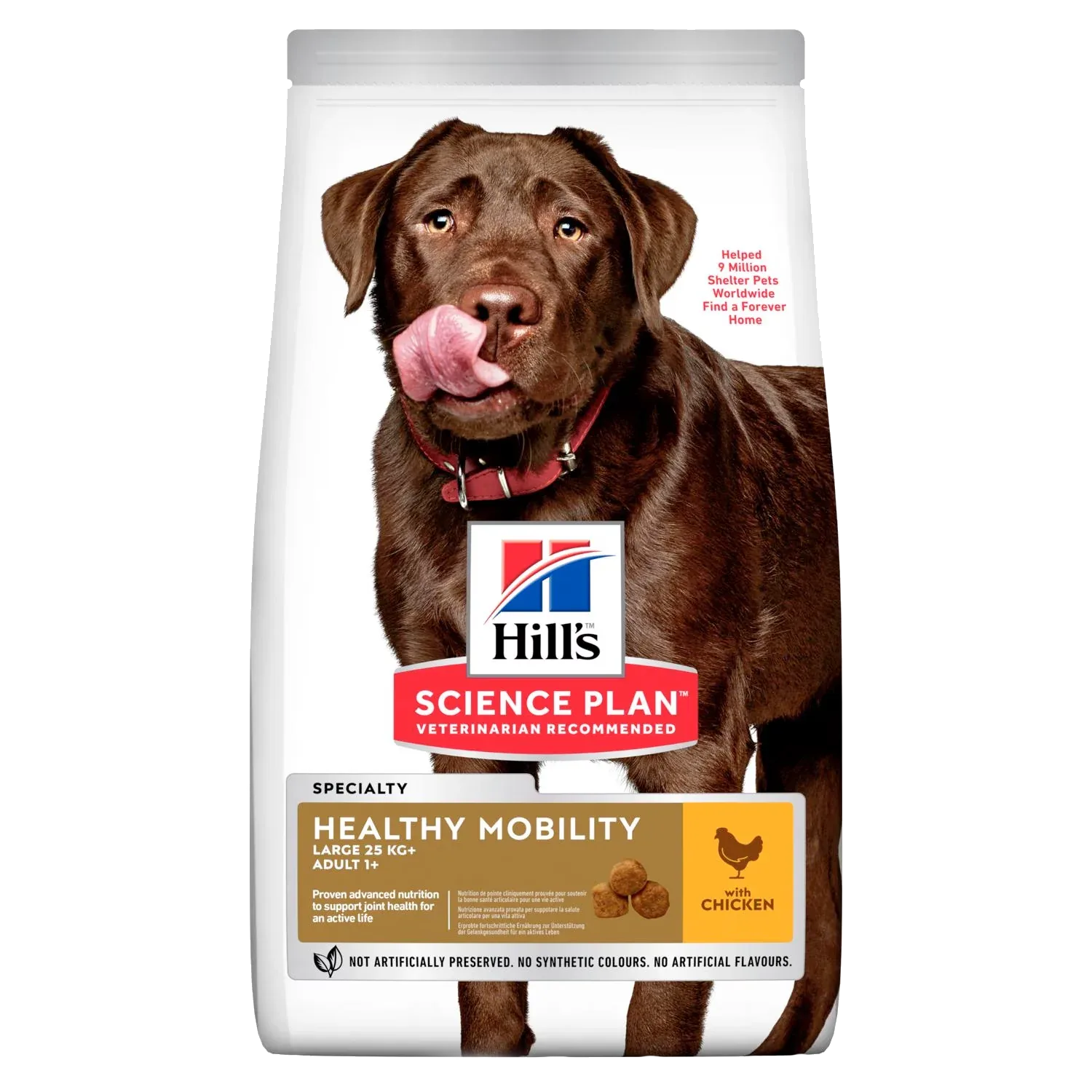 12 kg Hills Healthy Mobility tørfoder m/ kylling & fiskeolie til voksne store hunde