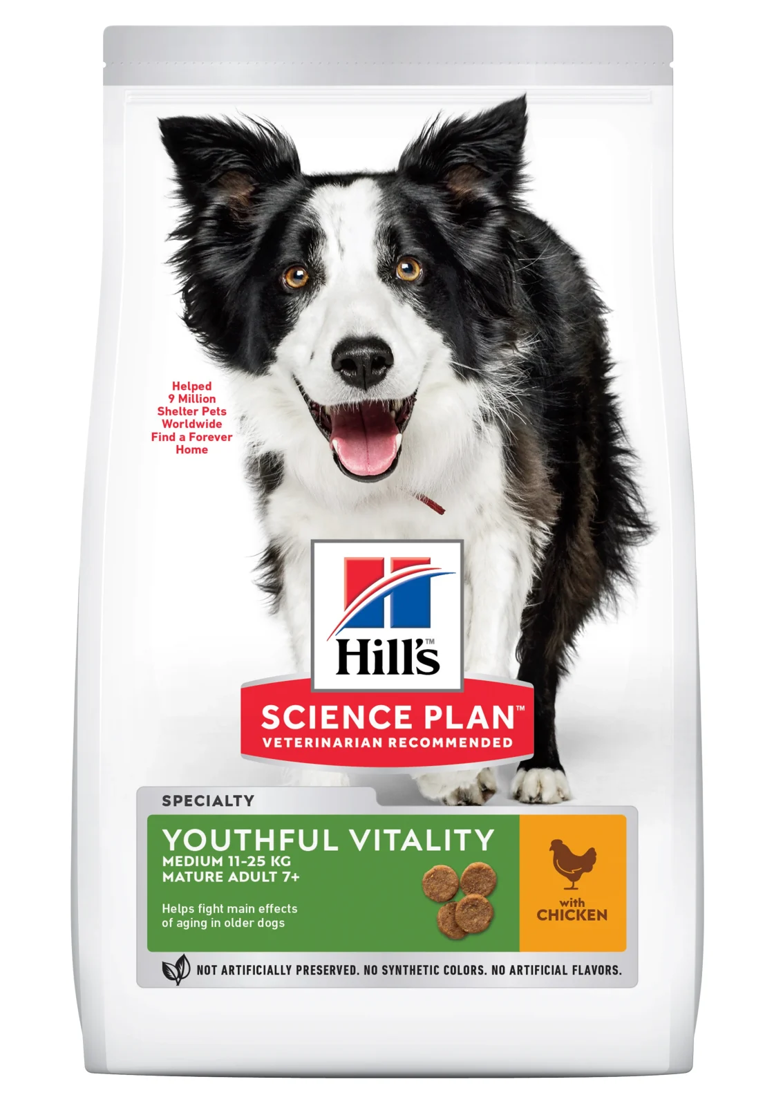 12 kg Hill's Senior Vitality til medium racer over 7 år
