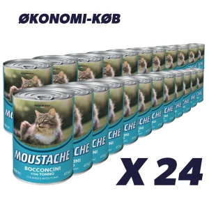 24 x Moustache Dåsemad til kat med fisk 415 g