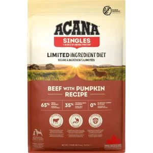 ACANA Singles Beef With Pumpkin Recipe (oksekød og græskar)