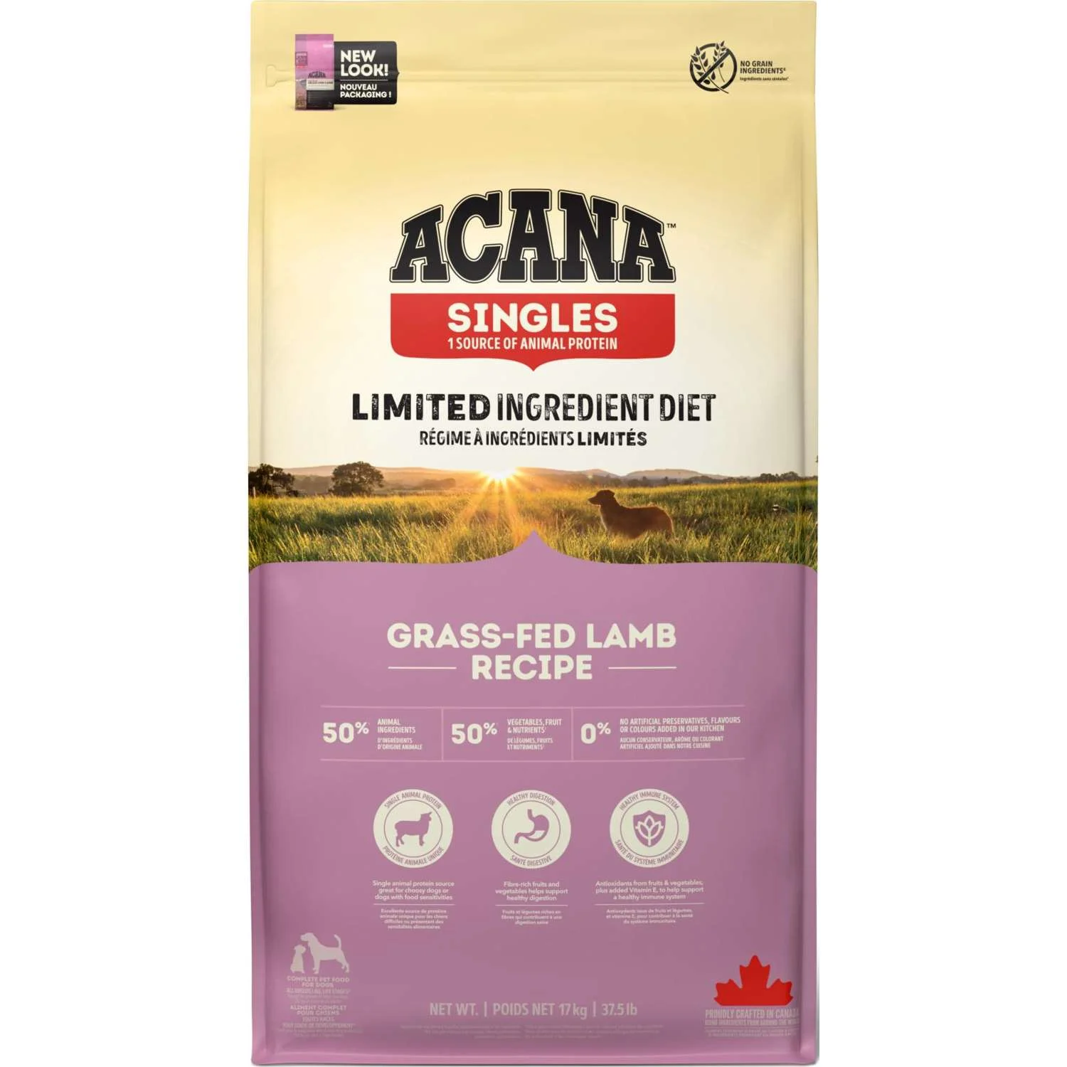 ACANA Singles Græsfodret lam 17 kg
