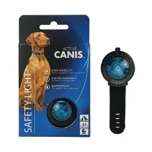 Active Canis Blå Safety Light – Vandtæt hundelygte