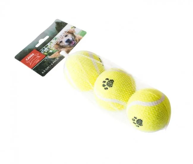 Active canis tennisbolde 6,5 cm, 3-pack hundelegetøj