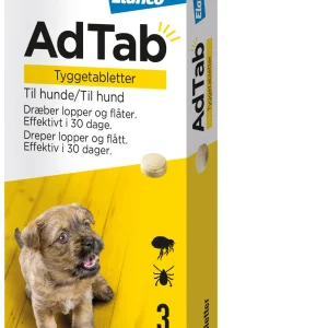 ADTAB Flåt- & loppemiddel tabletter hund 1,3-2,5 kg - 3 tabletter