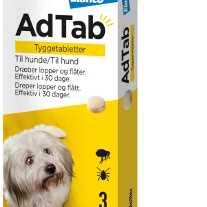 ADTAB Flåt- & loppemiddel tabletter hund 2,5-5,5 kg - 3 tabletter