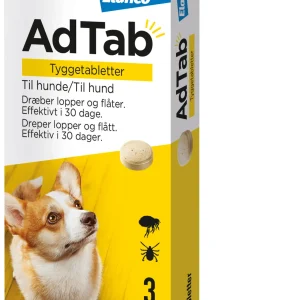 ADTAB Flåt- & loppemiddel tabletter hund 5,5-11 kg - 3 tabletter