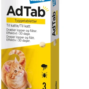 ADTAB Flåt- & loppemiddel tabletter kat 0,5-2,0 kg - 3 tabletter