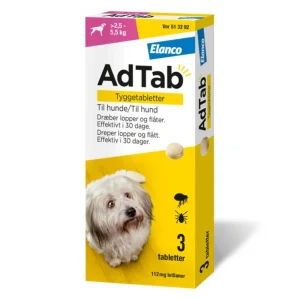 AdTab hund 3×112,5mg 2,5-5,5 kg