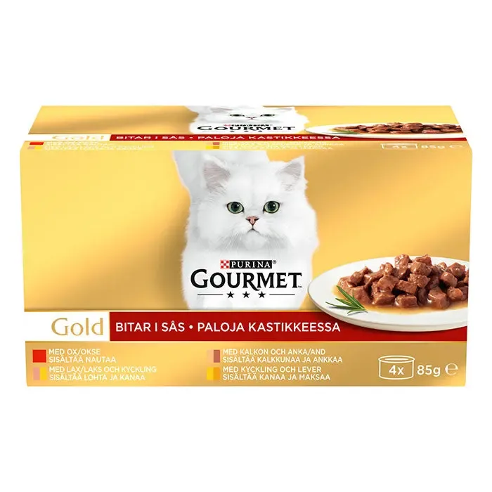 Adult menuboks dåse 4 varianter i sovs 4x85 g