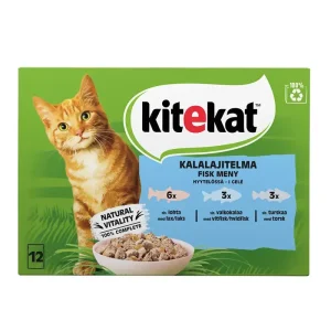 Adult menuboks i gelé, pouch laks,torsk,hvidfisk 12x85g