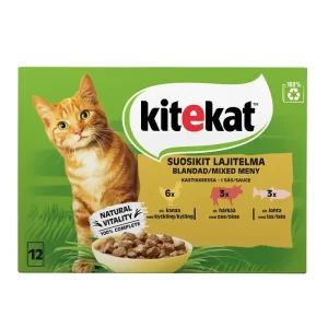 Adult menuboks i sovs, Mixed kylling,okse,laks 12x85 g