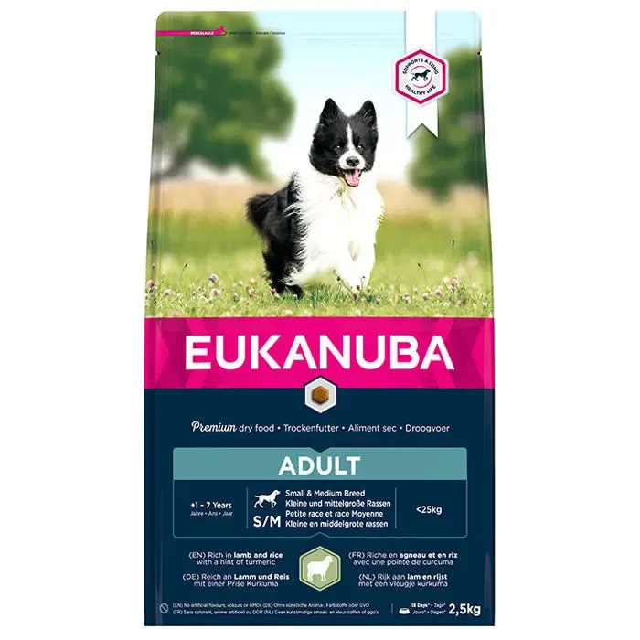 Adult Small & Medium Breed Lam og Ris 2,5 kg
