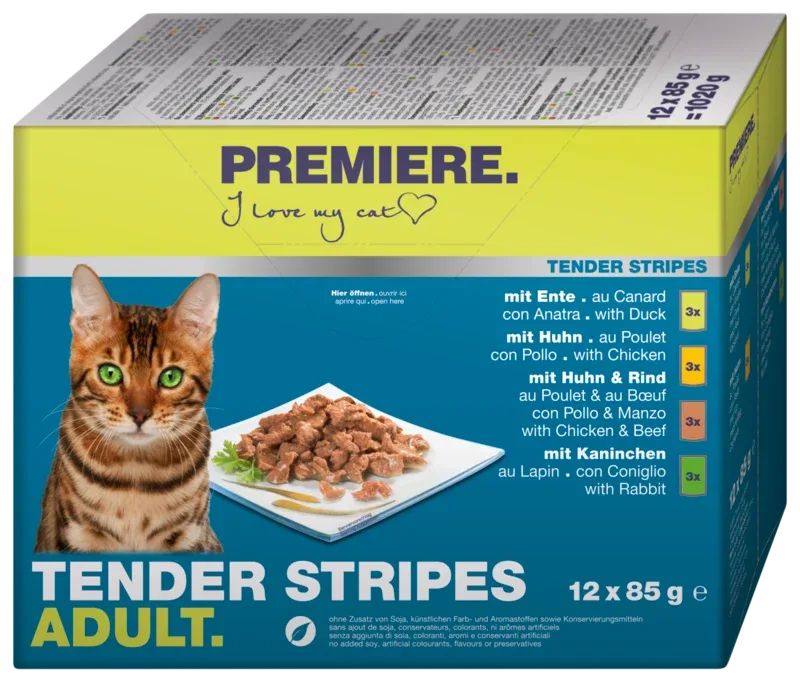 Adult Tender Stripes Pouch Multipack 12x85 g