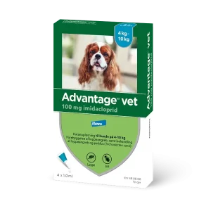 ADVANTAGE VET Loppemiddel hund 4-10 kg - 4x1,0 ml