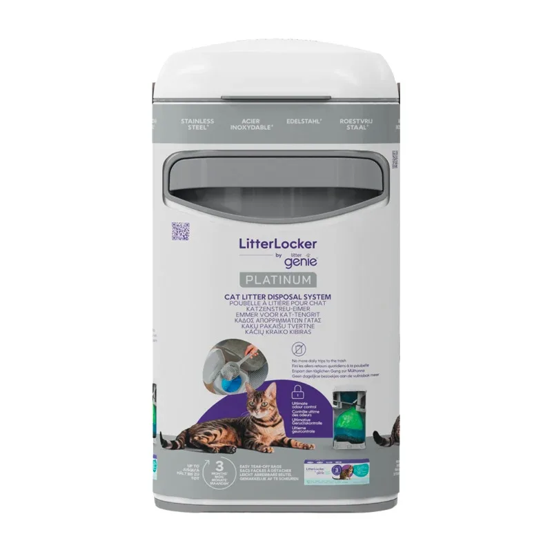 Affaldspand Premium Litter Genie rustfri stål inkl. Skovl, holder & refill - Image 2