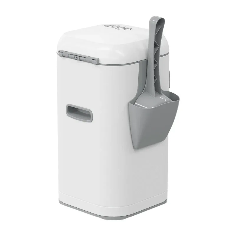 Affaldspand Premium Litter Genie rustfri stål inkl. Skovl, holder & refill
