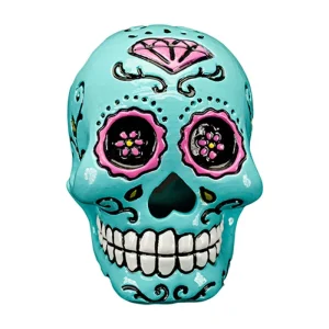 Akvariedek. Sugar Skull Kraniumm 6,9x5,72x7,62 cm blå