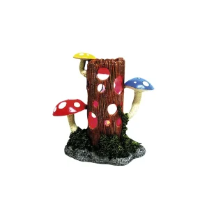 Akvariedekoration – Log med Mushrooms med LED
