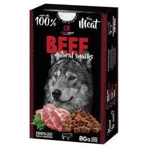 Alpha Spirit Hunde Godbidder af 100% Fersk Kød BEEF 80g