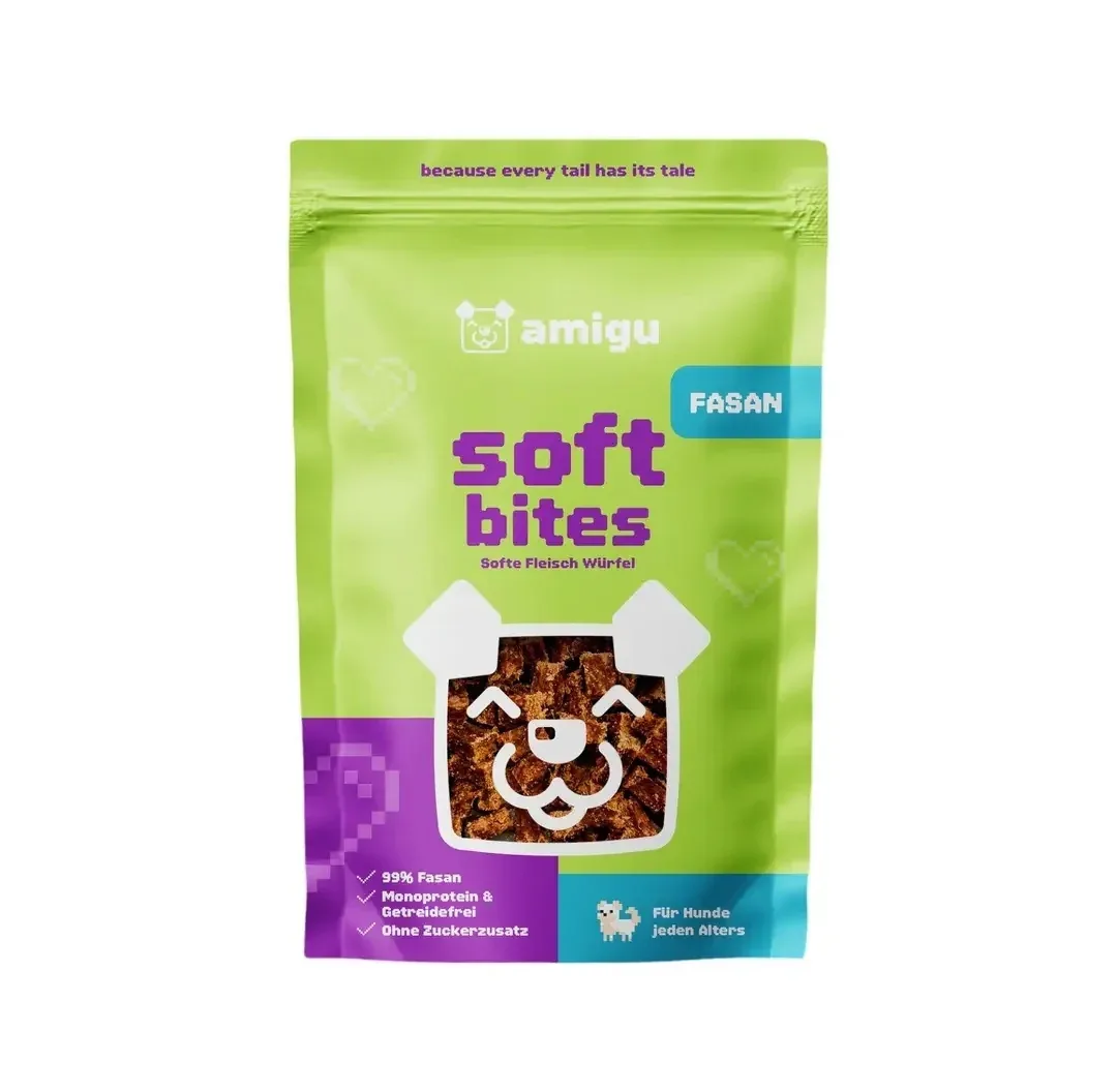 Amigu – Saftige kødterninger – Fasan – 100g.