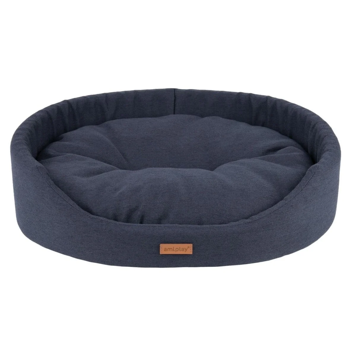 Amiplay oval seng sort M-XXL hundeseng