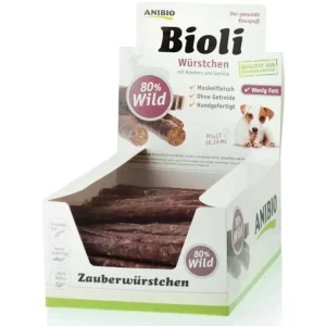 Anibio Bioli Wild 80% Tyggestænger Med Naturligt Vildtkød Vælg Antal