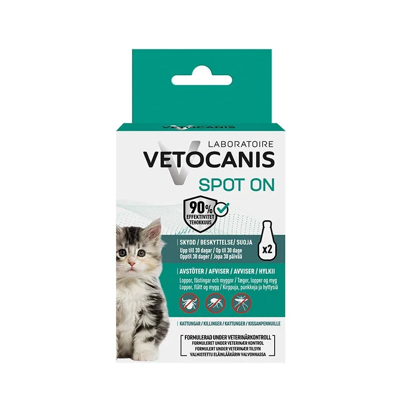 Anti-parasitmiddel Spot-on killing fra 3 mdr - 2x0,6 ml