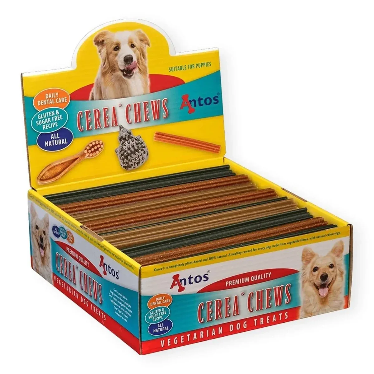 Antos tyggeben dentastix 26 cm hundegodbid