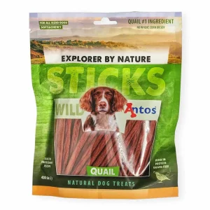 Antos Wild Sticks Bløde Tyggestænger med Vagtel 400g