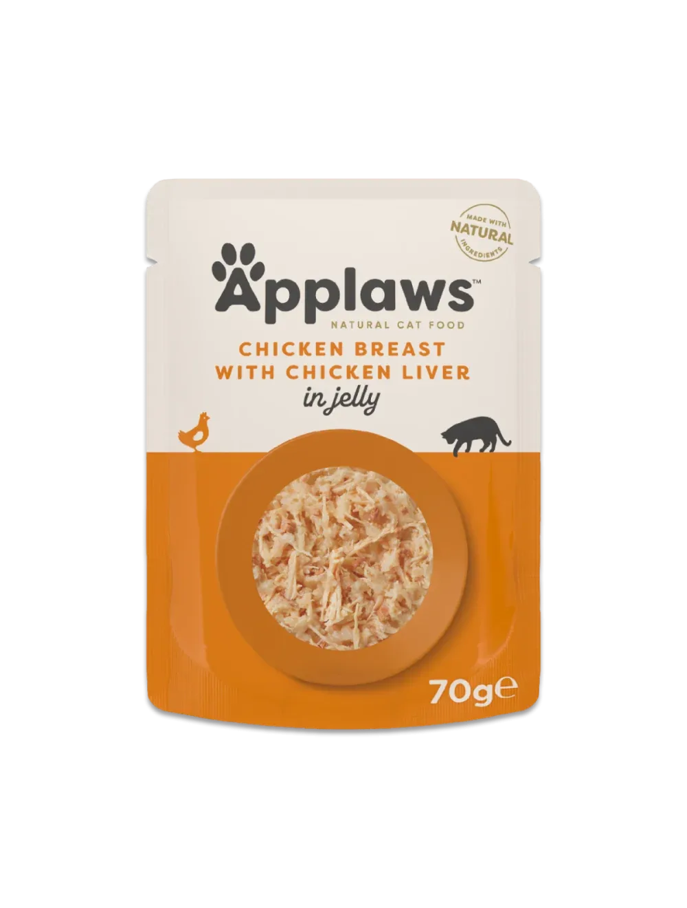Applaws Kylling & Lever 70g Gele Pose, Kat