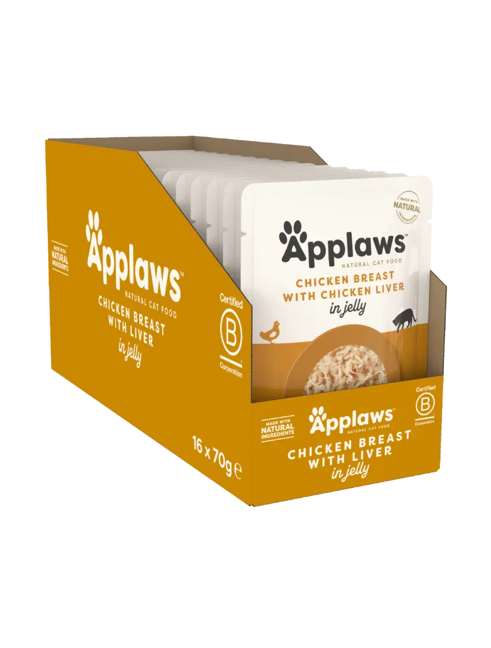 Applaws Kylling & Lever 70g Gele Pose, Kat - Image 2