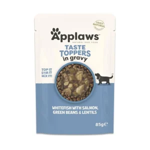 Applaws Taste Toppers Gravy Laks Hvid Fisk & Grønne Bønner 85g
