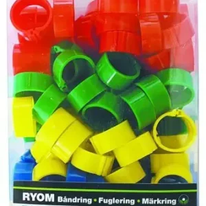 Båndringe Plast Ass. 21 Mm – 100 Stk.