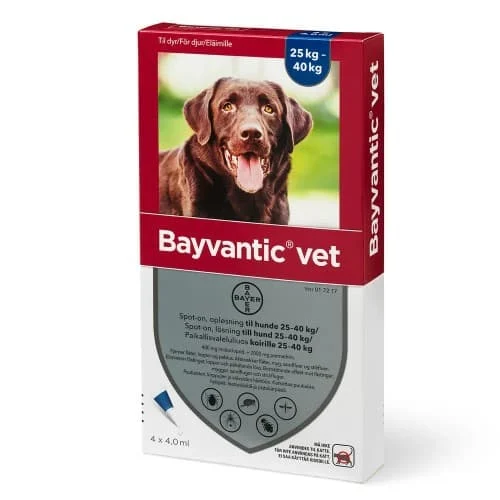 Bayvantic lopper/flåter/Lus Vet Hund (25-40kg)
