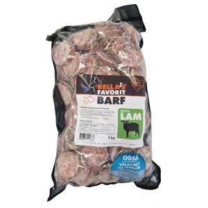 Bella’s Favorit Barf Rigtig Lam 3 kg