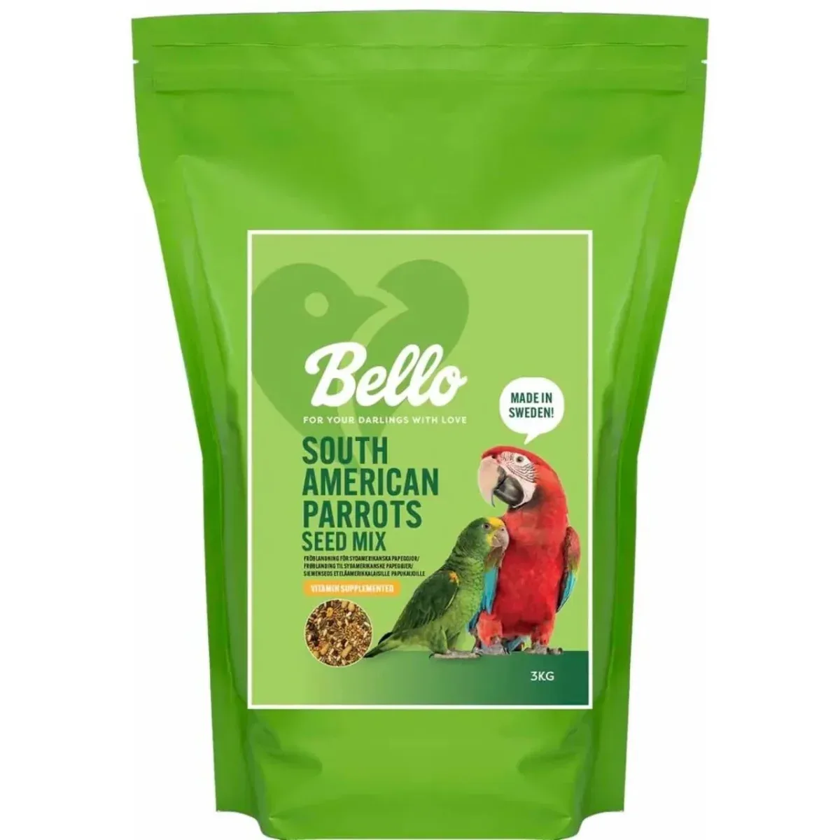 Bello Australian Parrot Seed Mix 3 kg – Papegøjefoder