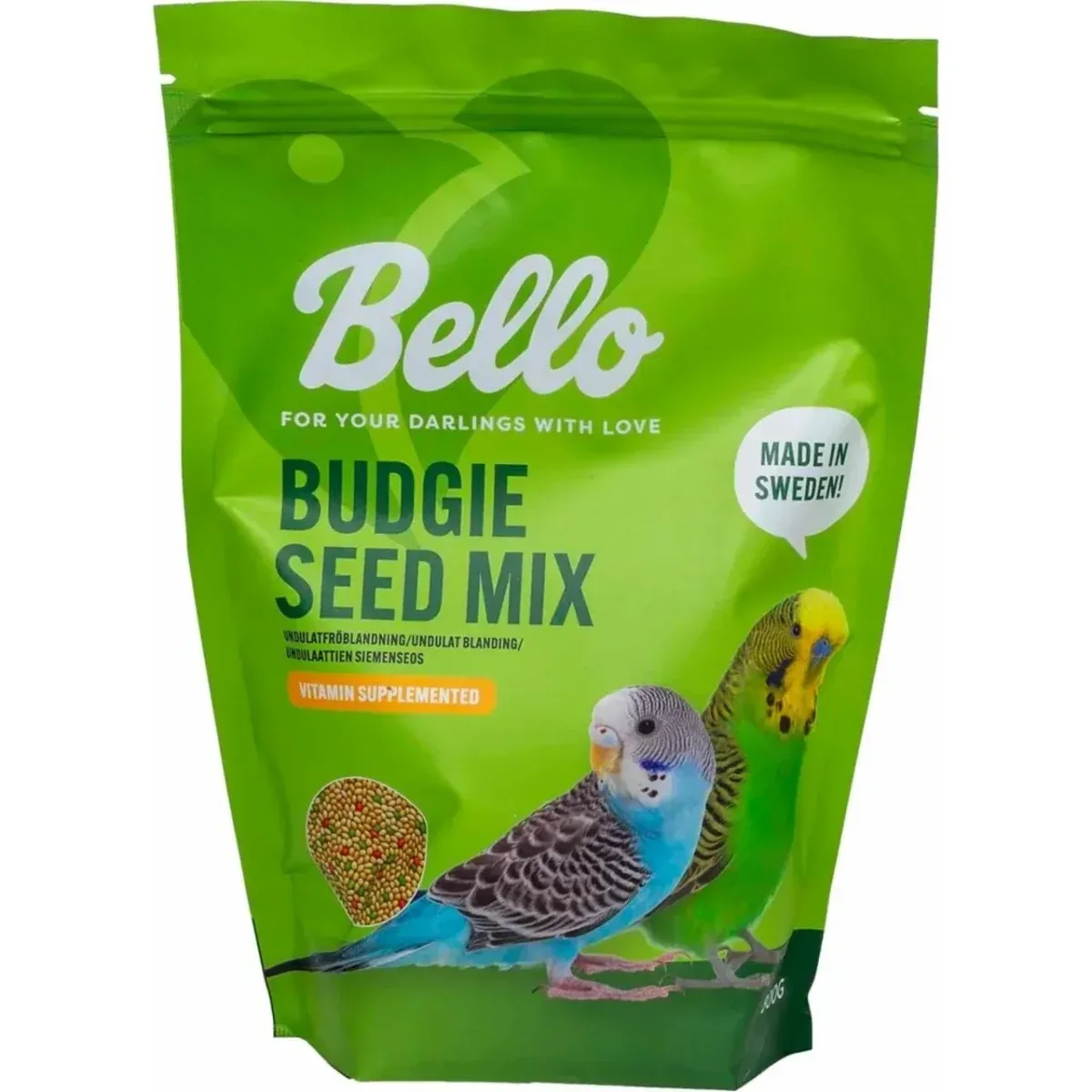 Bello Budgie Seed Mix 800 g – frøblanding til undulater