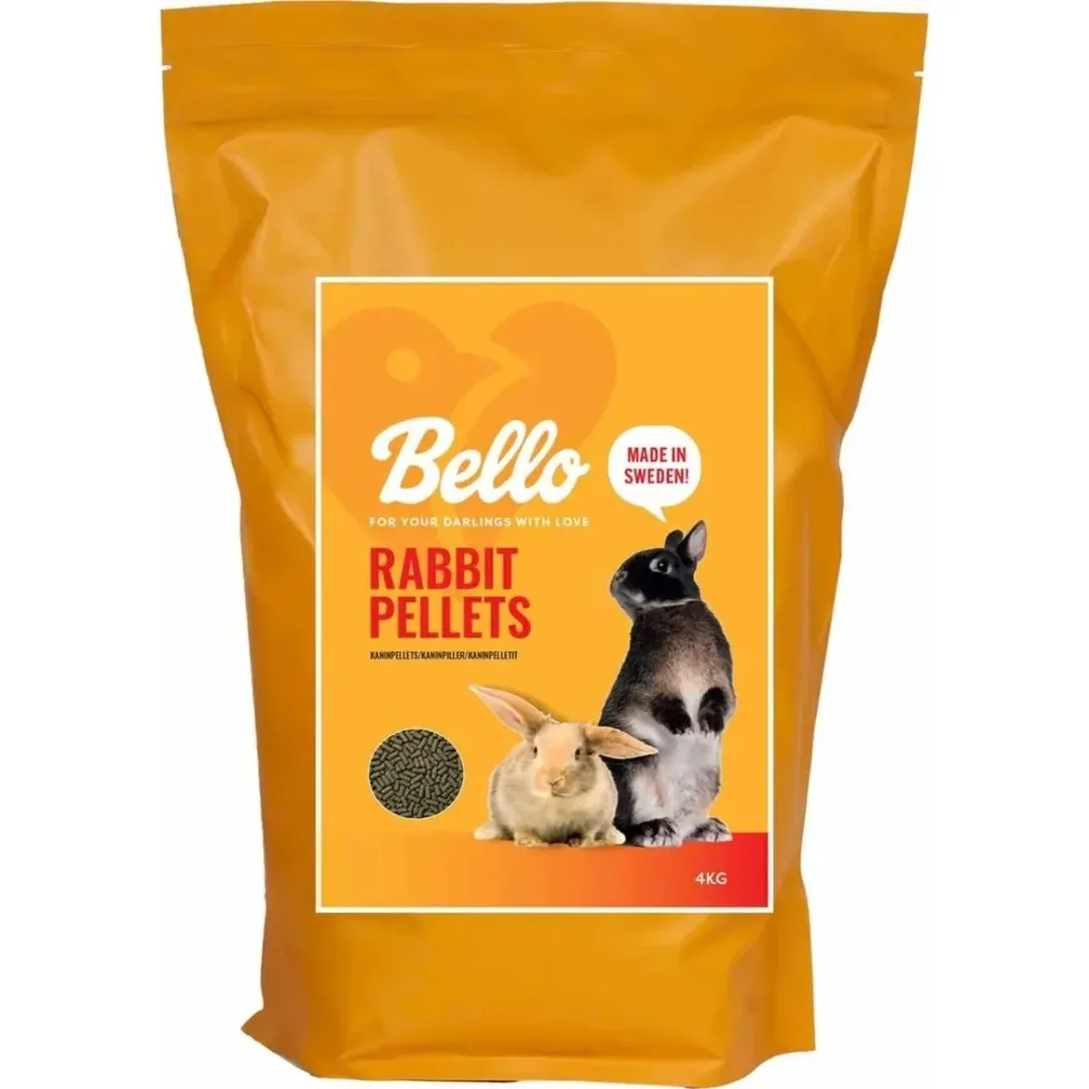 Bello Kaninpiller 4 kg – fuldfoder med græsmel og fibre