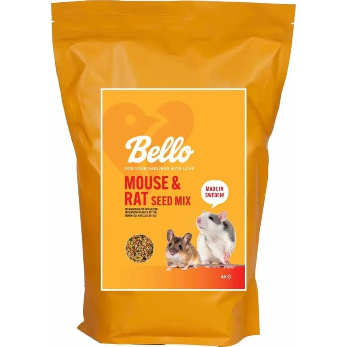 Bello Mus & Rotte Frøblanding 4 kg – naturligt tilskudsfoder