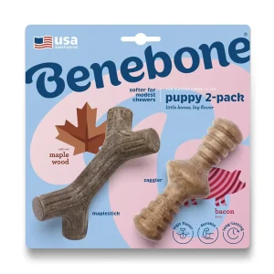 Benebone Puppy 2-Pack Maplestick & Zaggler Hvalpe Start Pakken