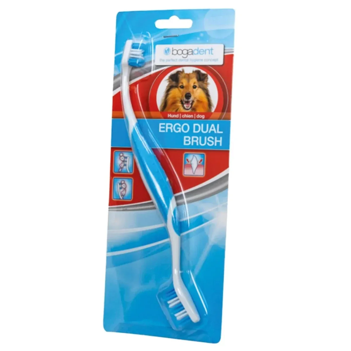 Bogadent Ergo Dual Brush – Ergonomisk tandbørste til hunde