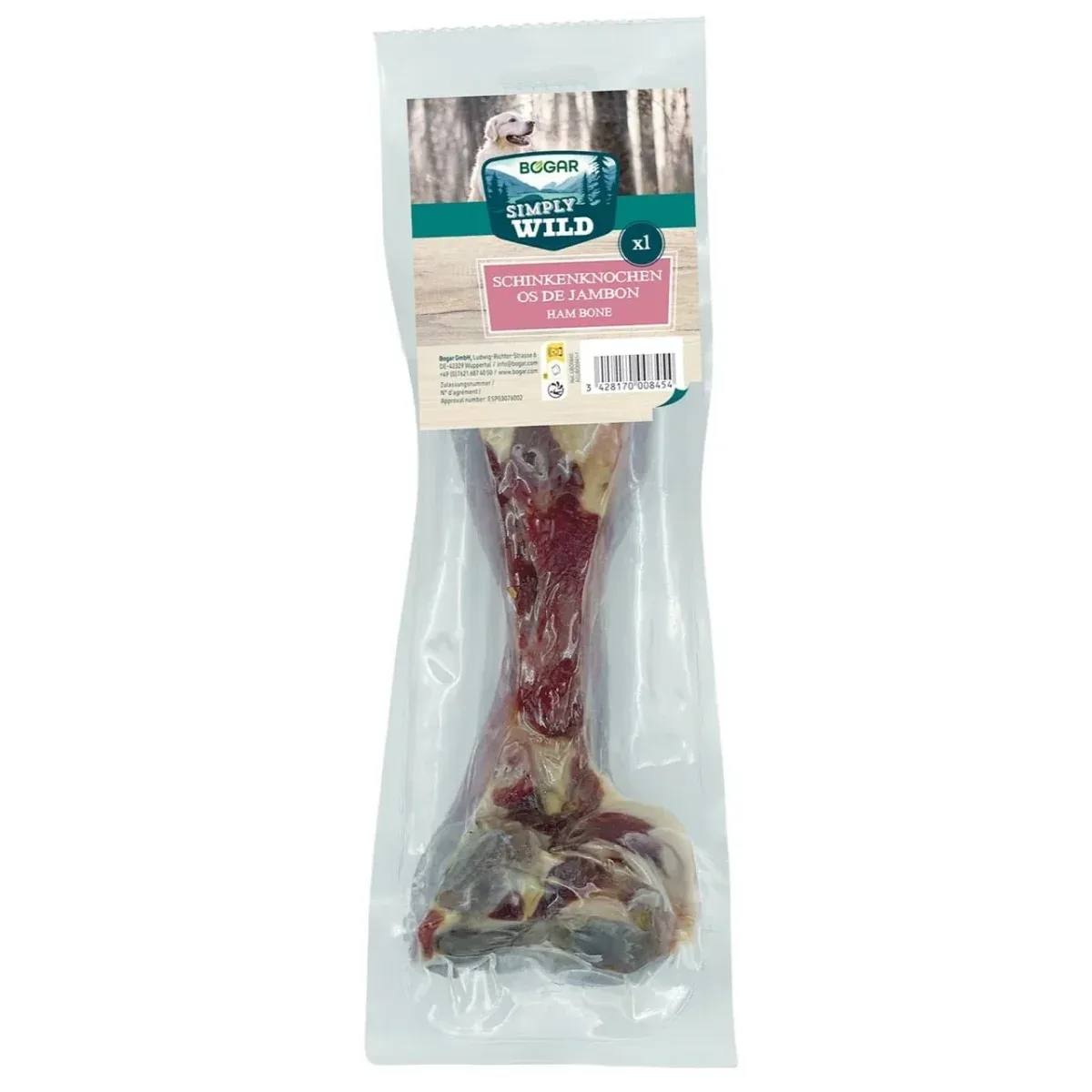 Bogar Simply Wild Ham Bone – Naturlig skinkeknogle til hunde