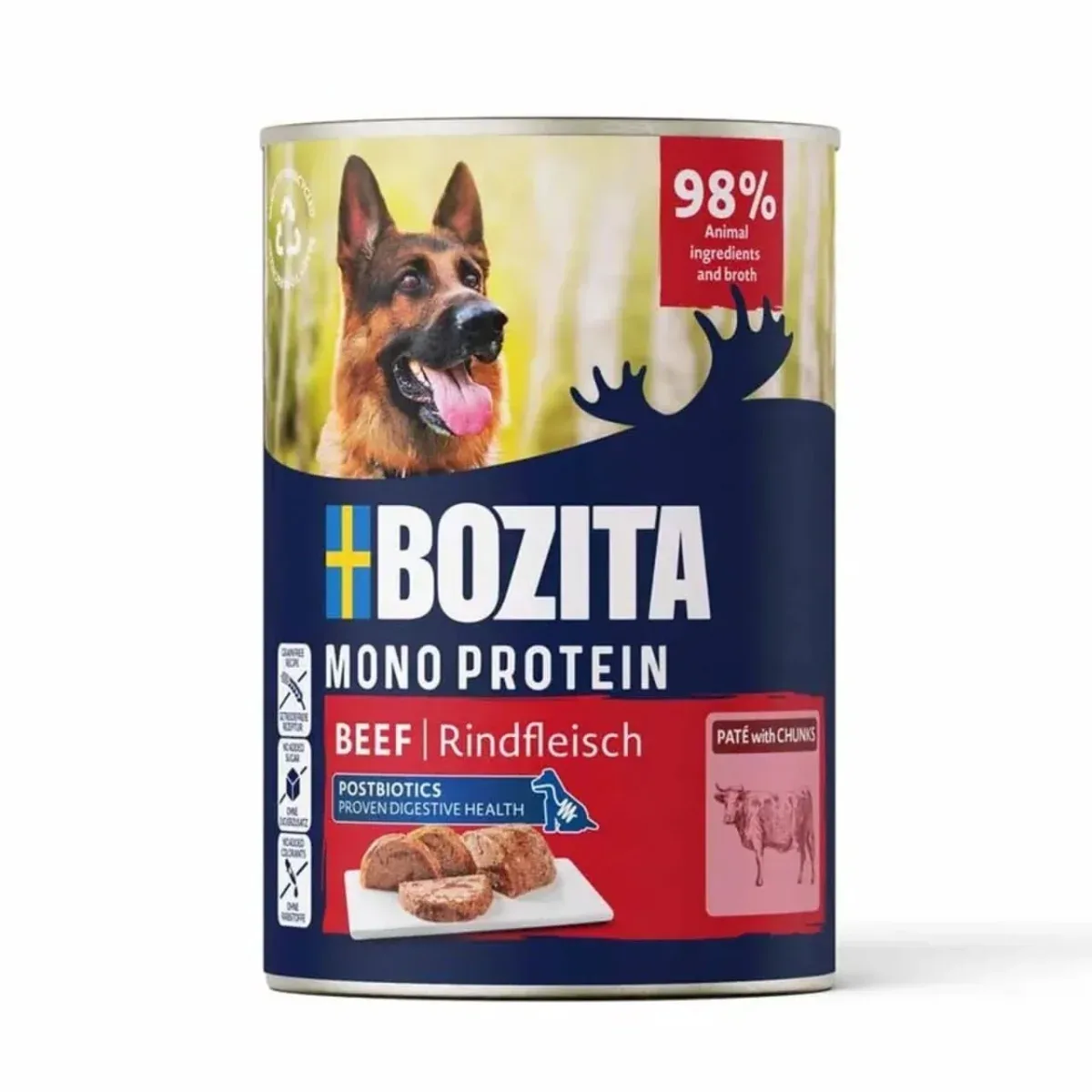Bozita Hundepaté oksekød 400g vådfoder – kornfri
