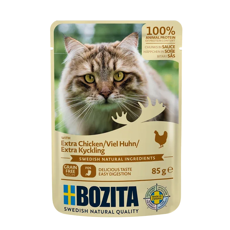 Bozita med kylling i sauce 85 g - Bidder i sovs til voksne katte