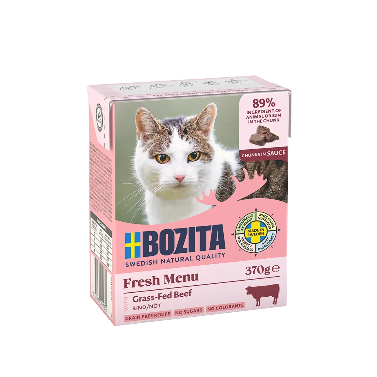 Bozita med oksekød i sauce 370 g - Vådfoder til voksne katte