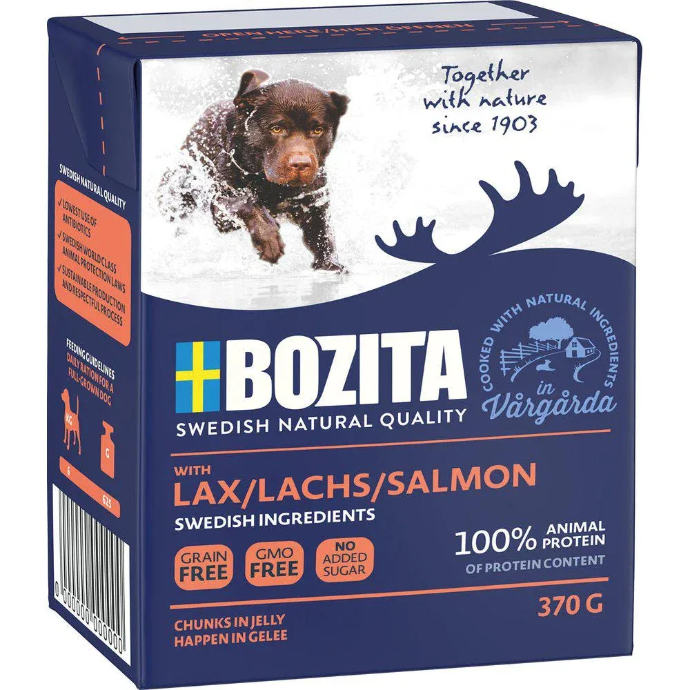 Bozita Naturals Laks, Vådfoder 370gr Kornfri