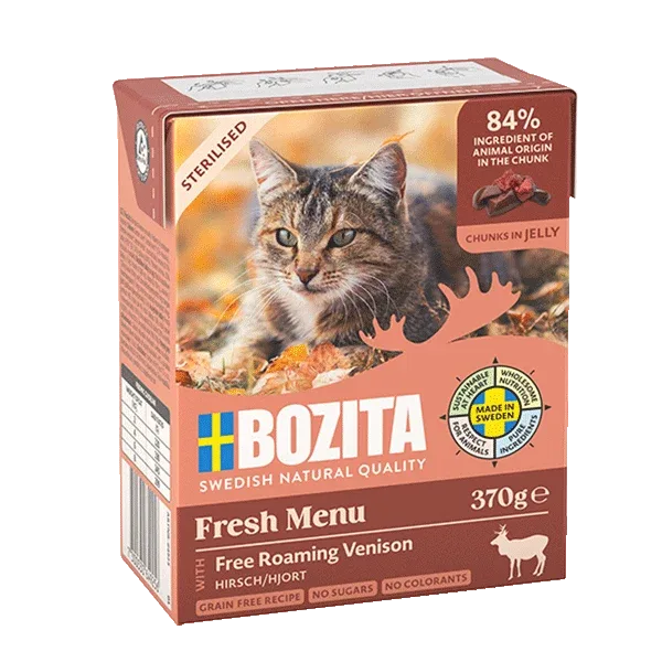Bozita Sterilised med fritgående vildtkød 370 g - i gelé