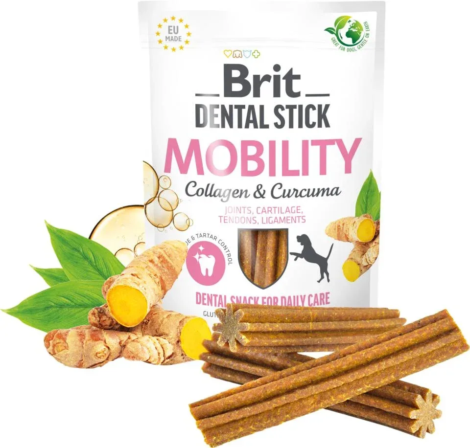Brit Care Dental Stick Mobility Curcuma & Collagen 7stk
