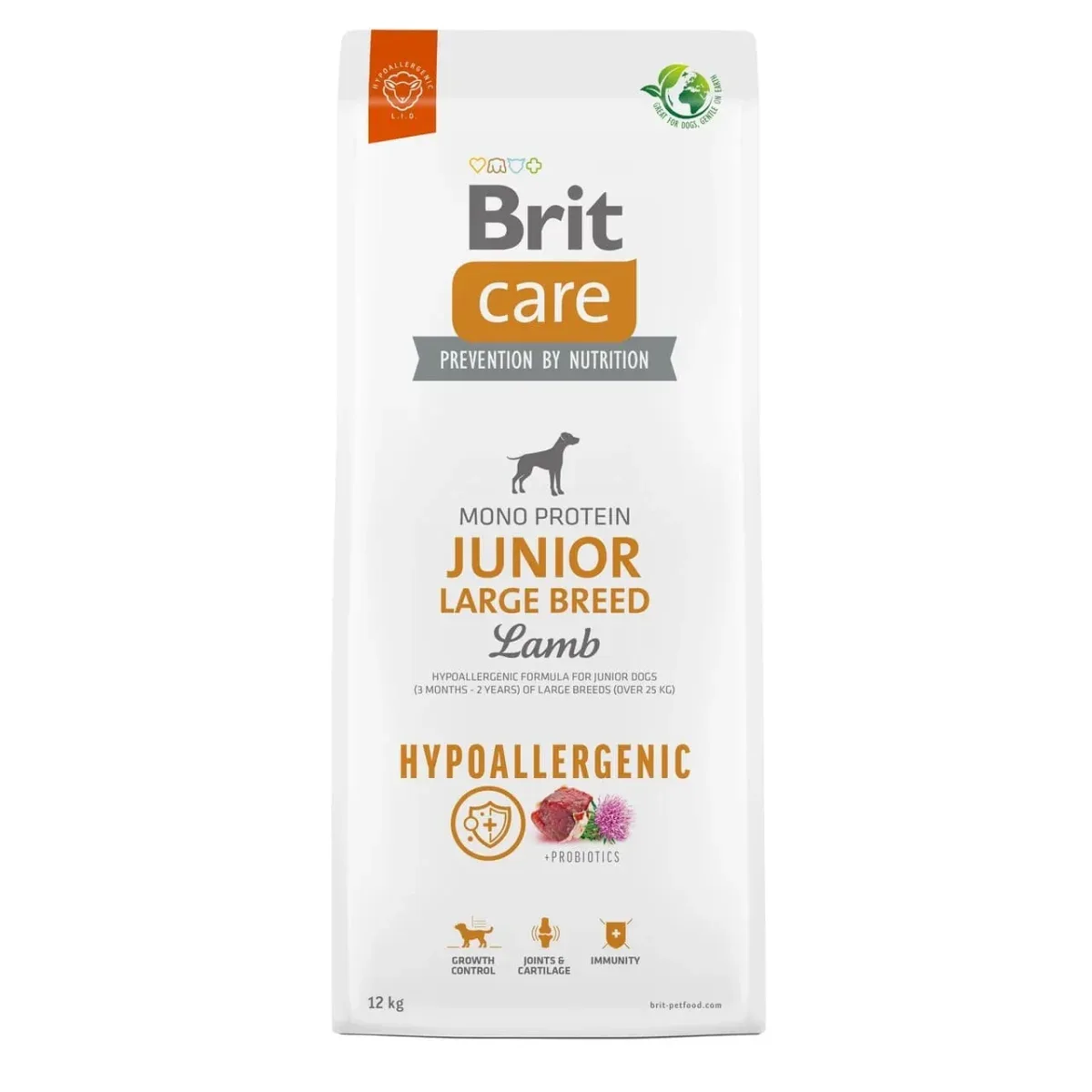 Brit Care Hypoallergenic Junior Large Breed Lamb 12 kg